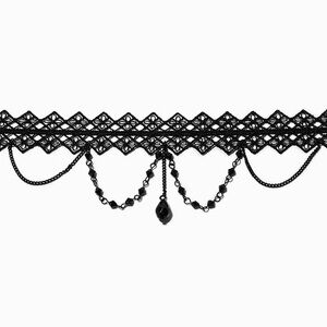 NWT Black Lace Victorian-Inspired Chocker Necklace